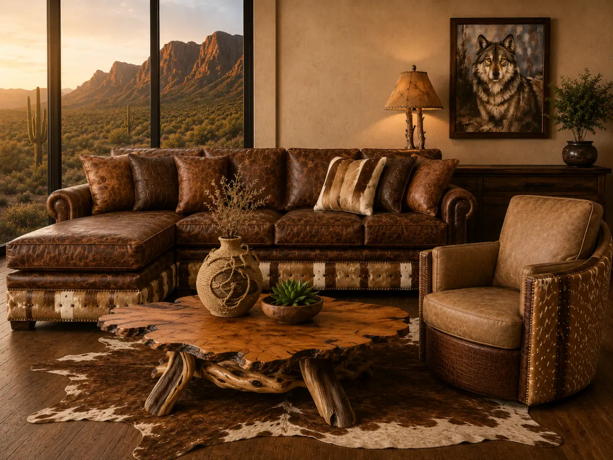 Living furniture by Wild West Interior, Scottsdale